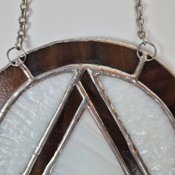 AA Recovery Symbol Stain Glass Suncatcher on a Chain - Picture 10 of 11